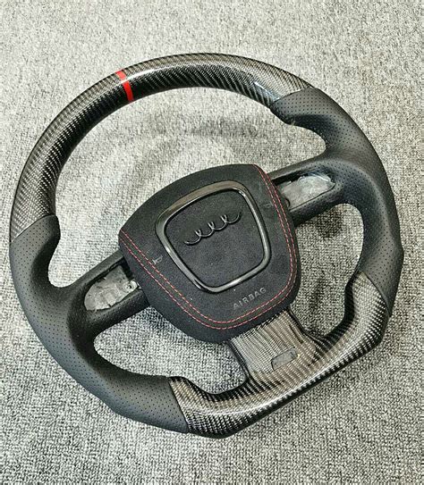 Real Carbon Fiber Steering Wheel For Audi A5 S5 Rs5 Old Model 3 Column