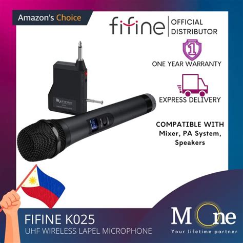 Fifine K025 Handheld Dynamic Microphone Wireless Mic System Wireless