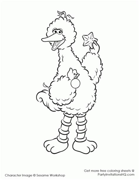 Big Bird Coloring Pages And Books 100 Free And Printable
