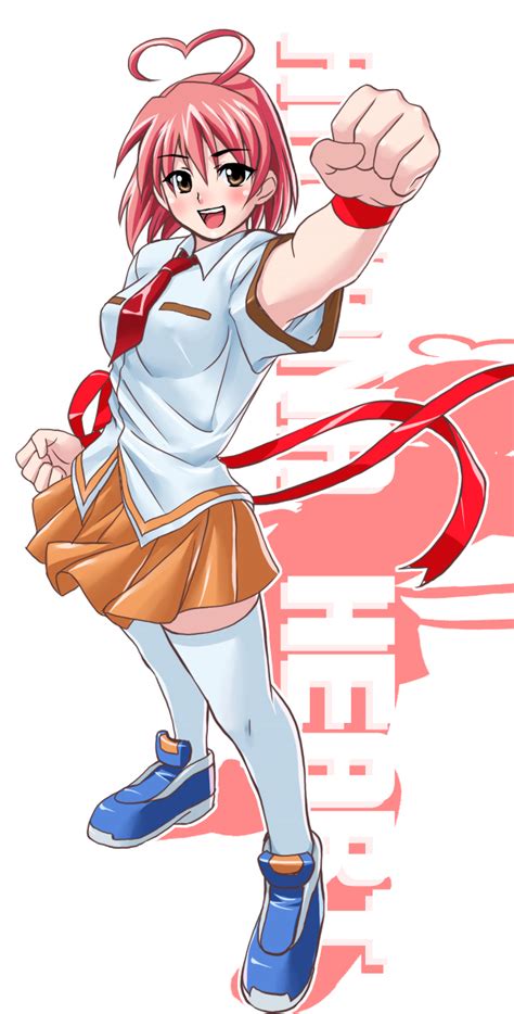 Safebooru 1girl Ahoge Aino Heart Aq Interactive Arcana Heart Atlus Clenched Hands Copyright