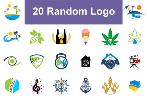 20 Random Logos V2 Bundle · Creative Fabrica