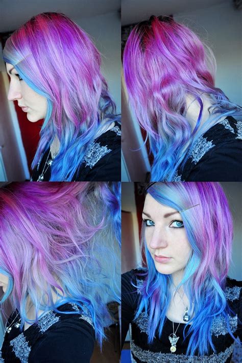 Purple Blue Fading Hair Faded Purple Hair Bright Hair Colors Color