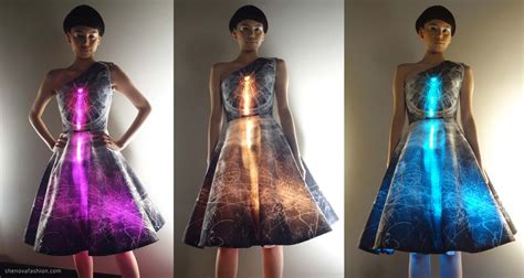 Shenova Fashion Interactive Particle Physics Dress With Leds And Ibm