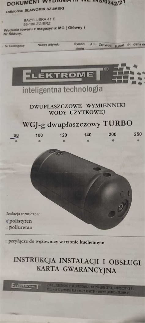 elektromet wymiennik cwu bojler podgrzewacz cieplej wody wgj g 80l Łódź bałuty olx pl
