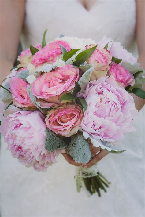 Pink Peony And Rose Bridal Bouquet