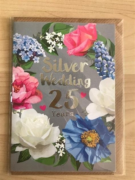 25th Wedding Anniversary Card Buy Online Or Call 01452 303600