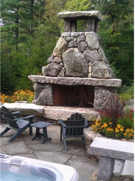 Awesome 20 Fabulous Rustic Outdoor Fireplace Designs