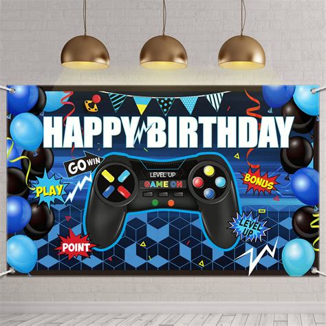 Buy Video Game Happy Birthday Backdrop Game On Birthday Party Backdrop