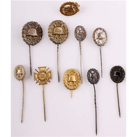 10 Wwi Imperial German Wound Badge Stick Pins Lot