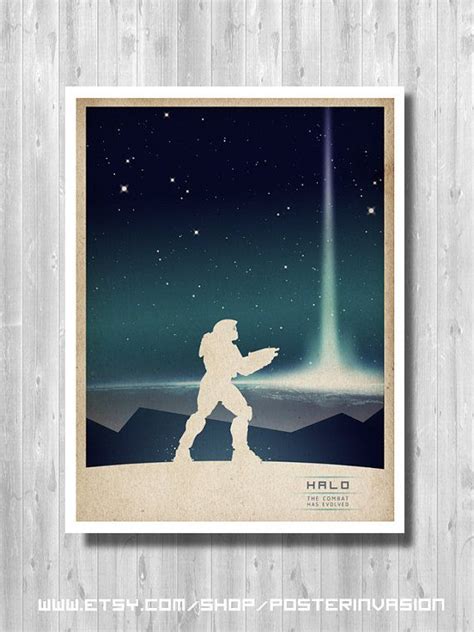 Master Chief Poster Halo Poster Video Game Poster Halo Print High