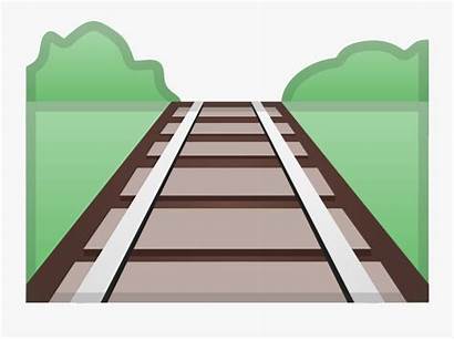 Cartoon Tracks Track Railroad Railway Clipart Transparent
