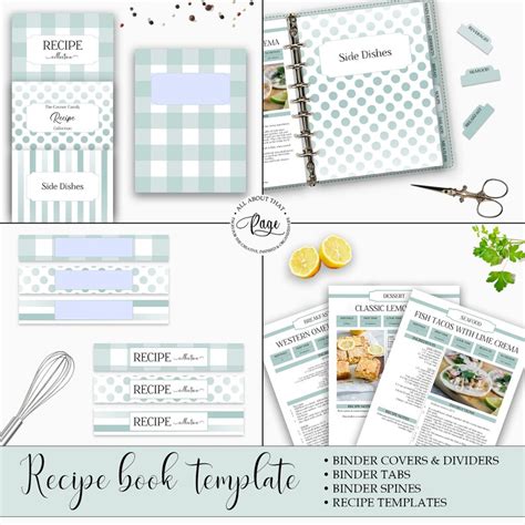 Editable Recipe Book Template Personalized Cookbook Etsy Australia