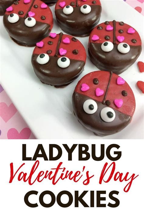 Make These Cute Ladybug Valentines Day Cookies As A Craft For A School
