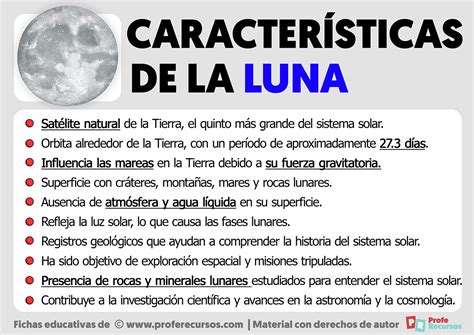 Características De La Luna