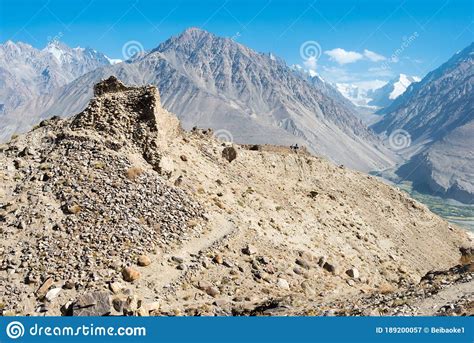 Ruins Of Yamchun Fort In The Wakhan Valley In Gorno Badakhshan