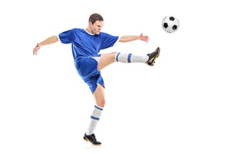 Soccer Player Shooting A Ball Stock Photo Download Image Now Istock