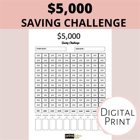 Printable Saving Challenge