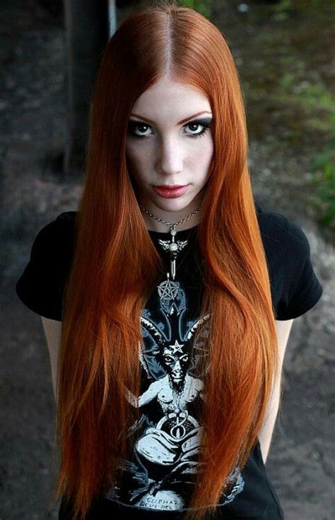 Pin By Teresa Hollandsworth On Black Metal Black Metal Girl Metal Girl Beautiful Red Hair