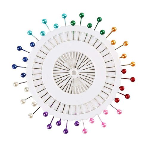 Colorful Round Pearl Head Dressmaking Quilting Pins For Crafts Sewing