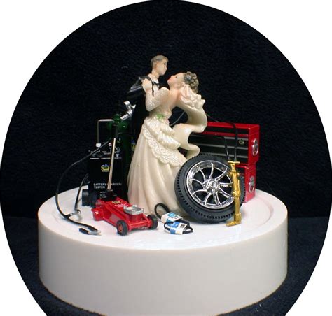 Items Similar To Car Auto Mechanic Wedding Cake Topper Bride And Groom