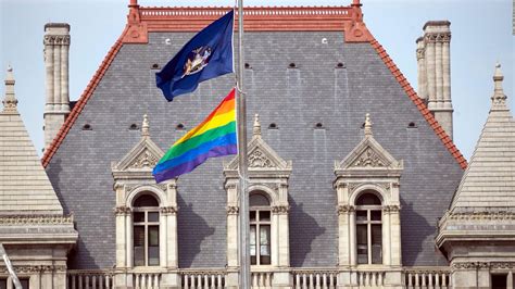 The Lgbtq Pride Flag Was Raised Over New Yorks State Capitol For The