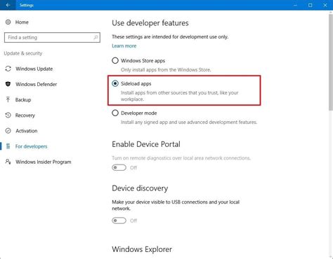 How To Enable Windows 10 To Sideload Apps Windows Central
