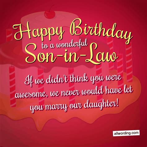30 Clever Birthday Wishes For A Son In Law In 2020 Clever Birthday