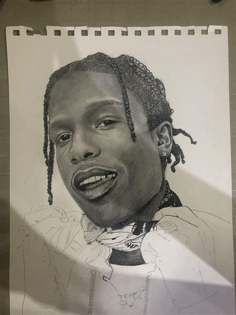 Pencil Sketch Of Rap Artist Asap Rocky Rsketches