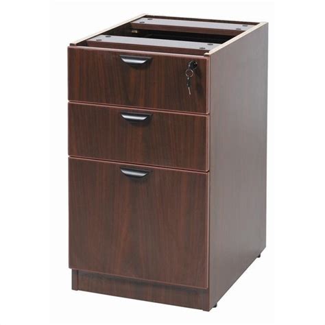 Devaise 3 drawer mobile file cabinet with lock, metal filing cabinet for legal/letter/a4 size, fully assembled except wheels, black. Boss Office Products 3 Drawer Lateral Wood File Cabinet in ...