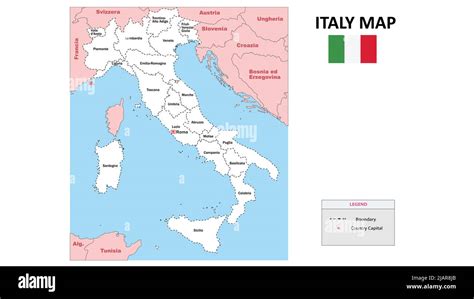 Italy Map Political Map Of Italy Italy Map With Neighboring Countries