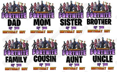 Players are tasked with a short set of challenges that reward an emoticon, spray, and ultimately back bling. Fortnite Family Member Birthday T Shirt Iron on Transfer ...