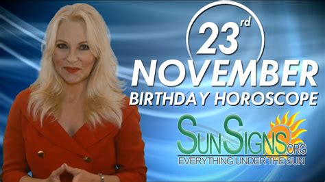 Birthday November 23rd Horoscope Personality Zodiac Sign