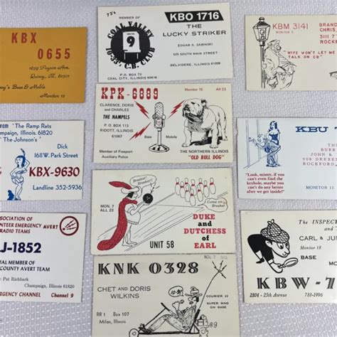 Vintage Qsl Radio Cards Amateur Radio Qsl Cards Lot Illinois Radio Cards Lot 10 1999 Picclick