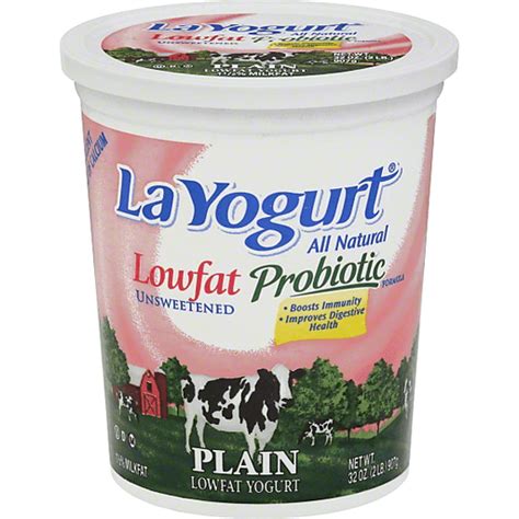 La Yogurt Probiotic Yogurt Lowfat Unsweetened Plain Dairy