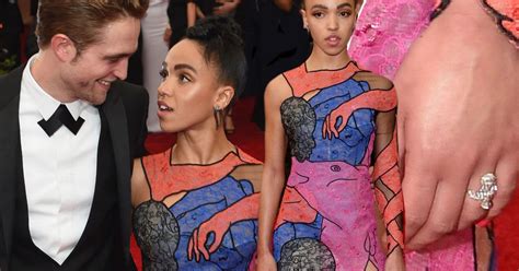 fka twigs flashes huge engagement ring at met gala with fiancé robert pattinson wearing erotic