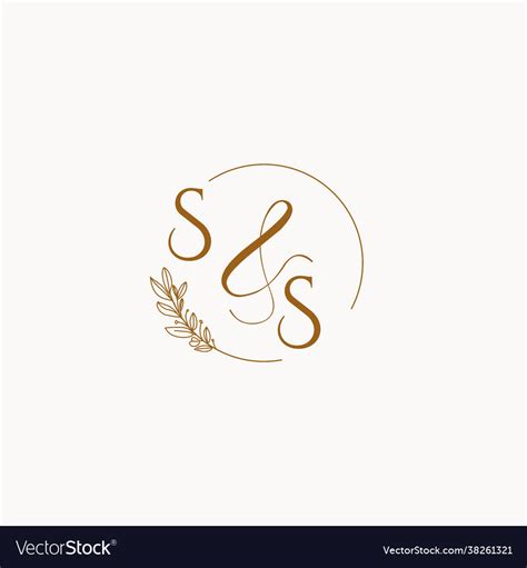 Ss Initial Wedding Monogram Logo Royalty Free Vector Image
