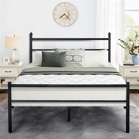 Vecelo Metal Full Size Platform Bed Frame For Bedroomsimple Style With