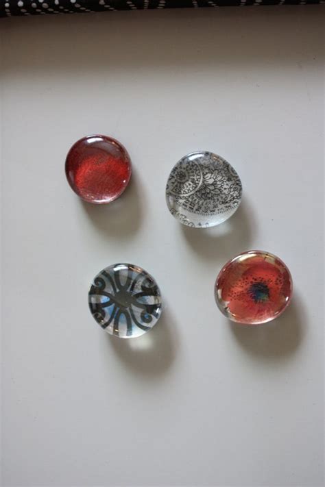 Items Similar To Glass Magnets Set Of 4 From Our Black And White
