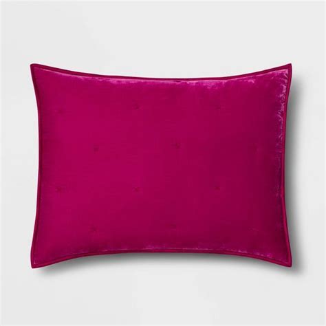Tufted Velvet Stitch Quilt Sham Opalhouse Hot Pink Pillows Quilted Sham Hot Pink