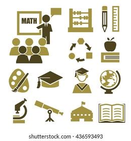 Education Learning Icon Set Stock Vector Royalty Free Shutterstock