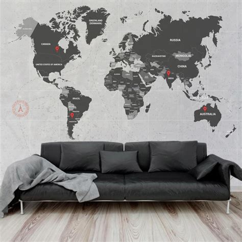 Mural Adesivo Mapa Mundi 290 X 300m Elo7 Produtos Especiais