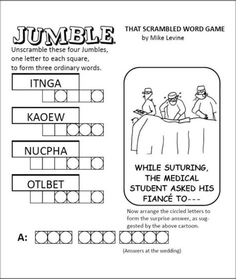 Free Printable Word Jumble Puzzles 7 Best Images Of