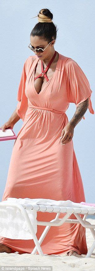 jodie marsh hits the beach in yet another daring swimsuit fashion sundress women