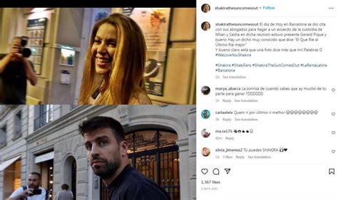 Una Sonriente Shakira Y Un Piqué Con Semblante Serio Se Reúnen Para