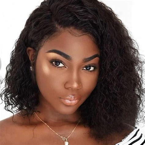 Short Bob Curly Lace Front Human Hair Wigs For Black Women Lipcolors