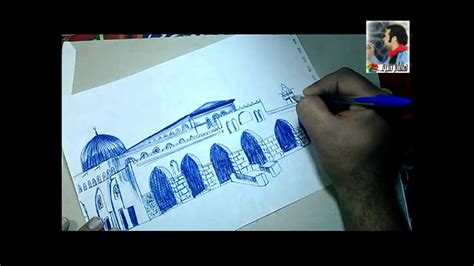 طريقة رسم المسجد الاقصى Youtube