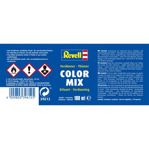 Revell Color Mix Diluant Pour Peinture Enamel Revell 39612