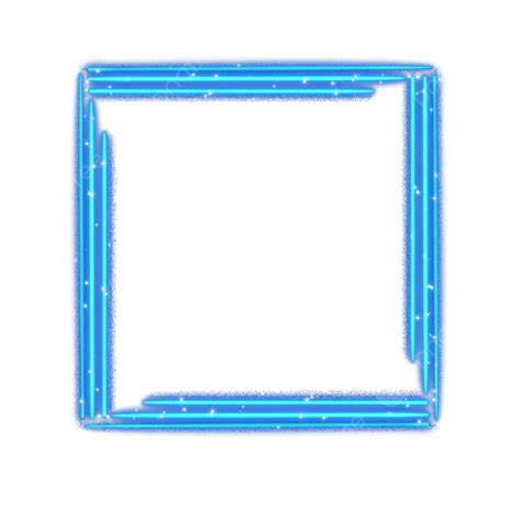 Neon Squares Clipart Transparent Background Blue Neon Light Square