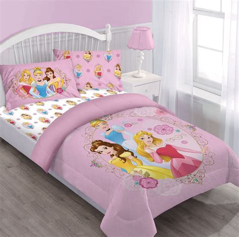 Twin Princess Disney Bed In A Bag Comforter Set Wfitted Sheet And