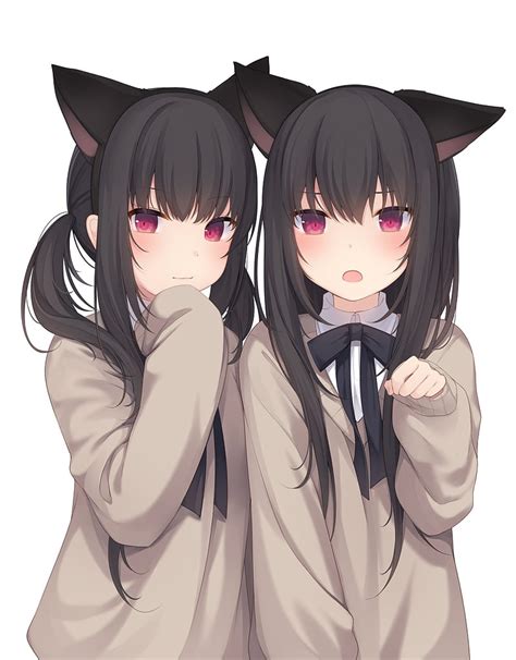 anime girl with cat ears and tail wallpaper